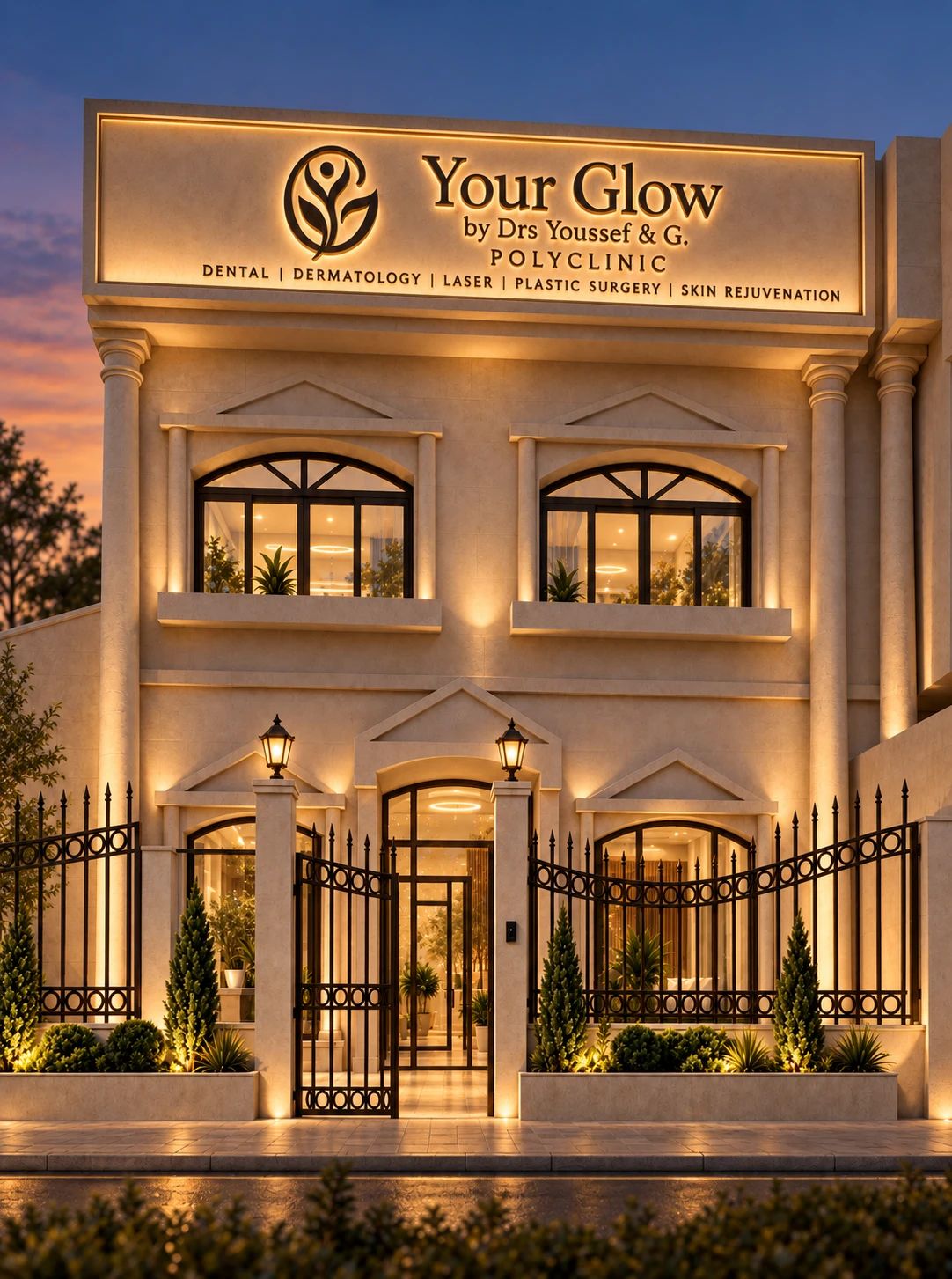 Architectural visualisation of the Your Glow Polyclinic facade